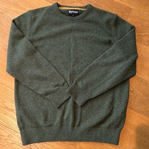 Barbour Wool Hunter Green Knit Sweater Sz XXL